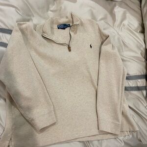 Ralph Lauren Beige Zip-Up Sweater